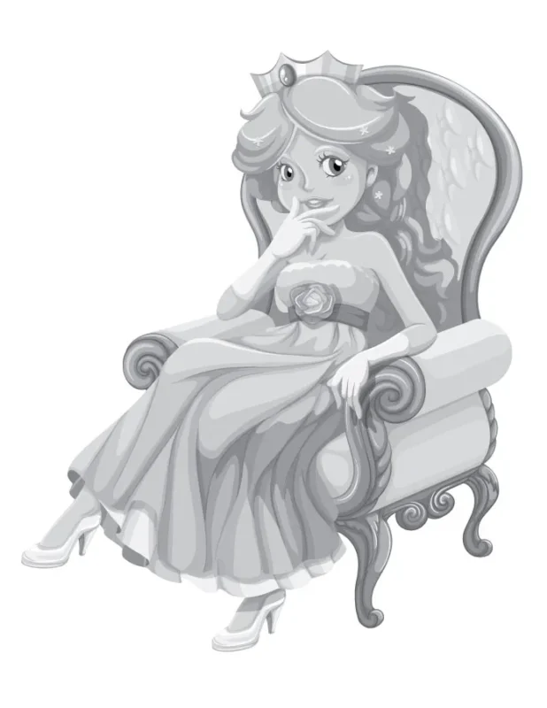 princess peach coloring page