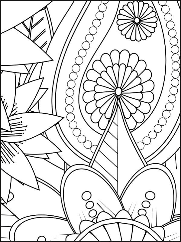 Flowers Adult Coloring Pages Winter Set 