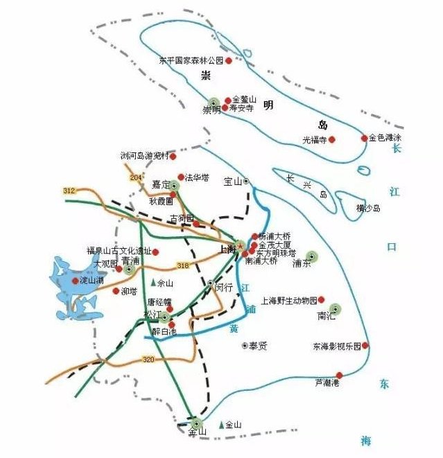 上海旅游图上海地图上海亲子游地图