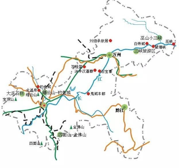 重庆旅游地图 重庆亲子游学