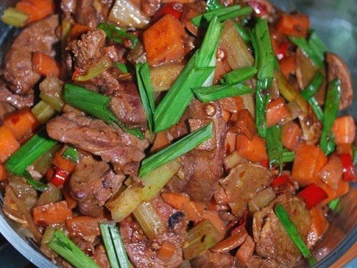 Fried poultry livers-365 days Chinese healthy food for July 3