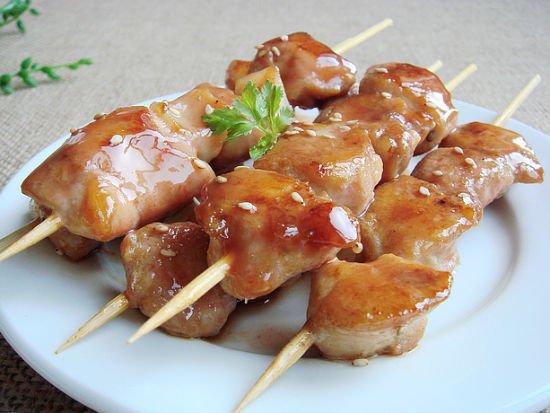 Chinese healthy food Yakitori  Chicken skewers