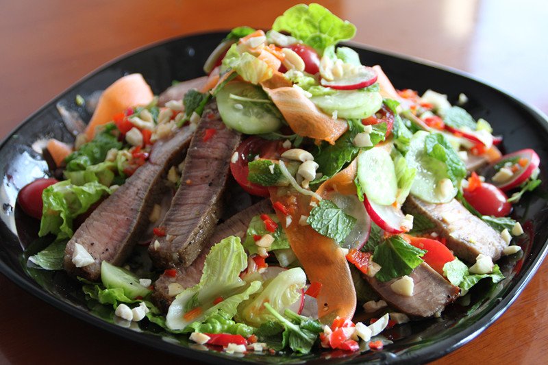 Chinese food and natural health beef salad