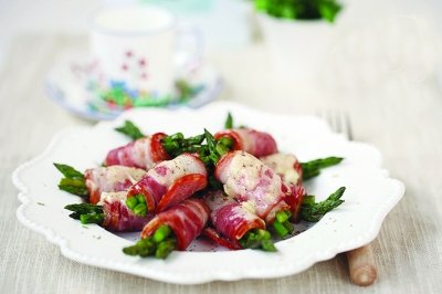 Asparagus bacon shrimp- Chinese wholesome nutritious recipe