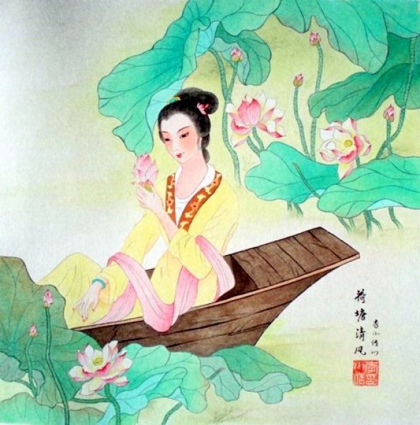 Gongbi Chinese painting - Paris Papa