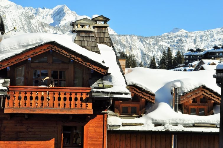 小木屋 grand bornand snowy 雪鞋行走