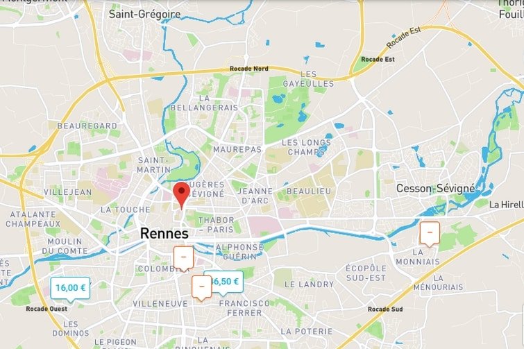 便宜的雷恩停车场 - Onepark Rennes