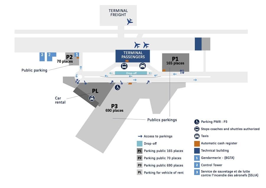 雷恩机场停车场平面图