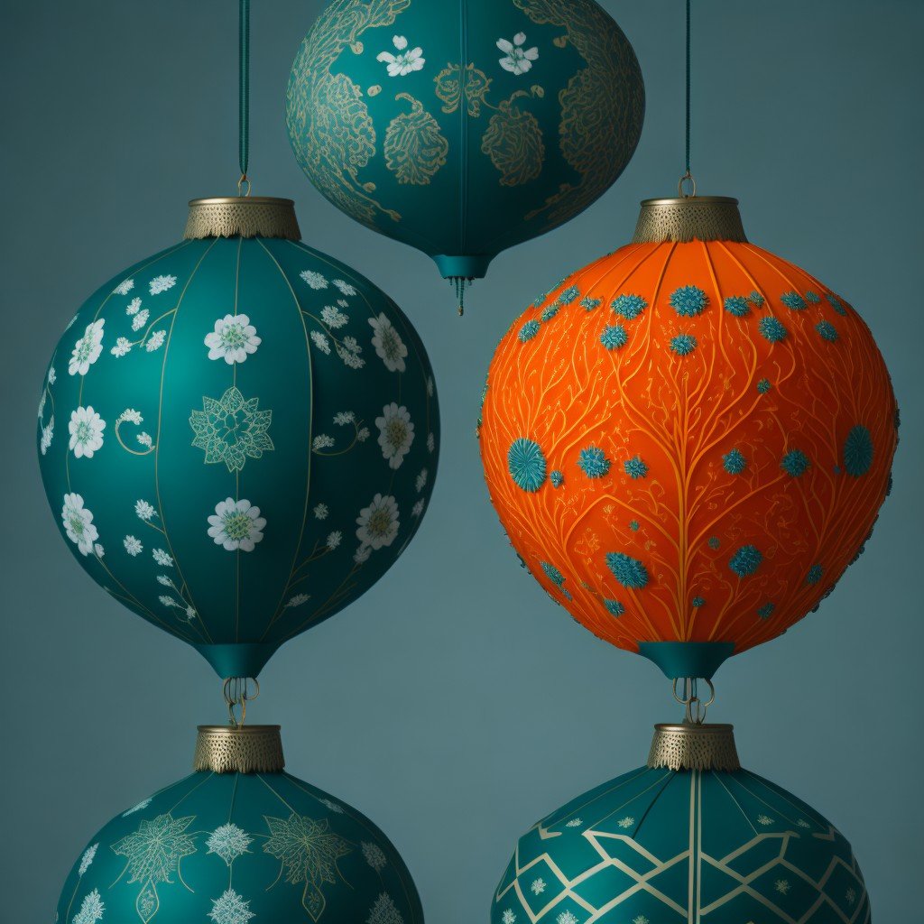Leonardo_Diffusion_chinese_lantern_christmas_ornaments
