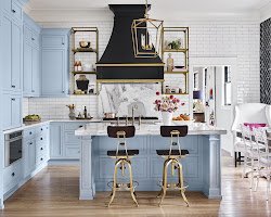 Stone countertop in Parisian-inspired