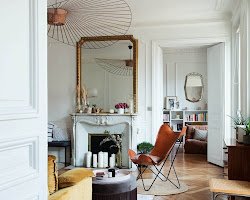 Wooden floor in Parisian-inspired interior