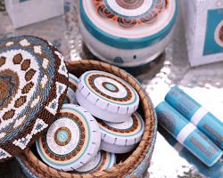 set of ceramic coasters by Terre d'Oc