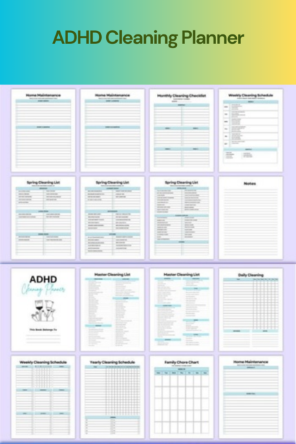 ADHD Cleaning Planner