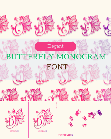 Elegant Butterfly Monogram Font