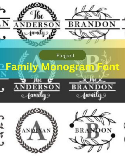 Family Monogram Font Family Wellness Font Chinese Food Binder