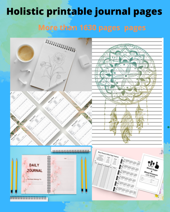 Holistic Health Journal Binder to be Well More than 1630 pages Printable