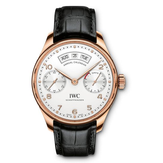 IWC Portugieser Silver Dial 18K Rose Gold Automatic Men's Watch iw503504_1