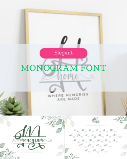 Monogram Font home smiles family decor