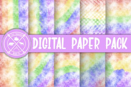 Pastel-Rainbow-Digital-Papers-Graphics