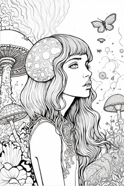 Psychedelic coloring book psychedelic trippy coloring pages