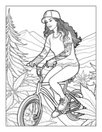 Stoner trippy coloring pages for adults stoner girl coloring book