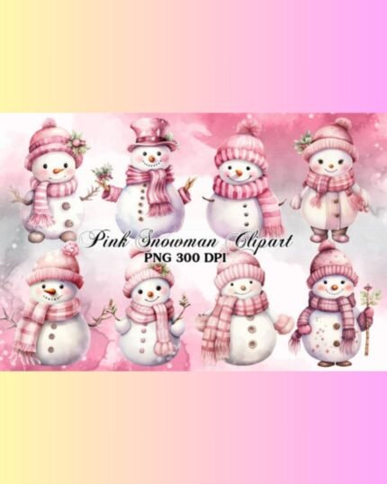 Cute Pink Christmas Snowman Clipart Family wellness home Smiles