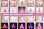 Elegant Pink Christmas Backgrounds