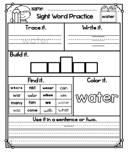 First Fry 100 Words Kindergarten Sight Word List sight-word-practice workbook_001 (98)