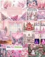 Pink Christmas Background Binder Family wellness home Smiles