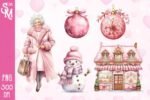 family fun education Pink Christmas Sublimation Clipart