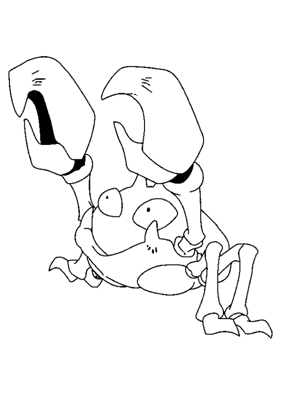 Pokemon coloring page of Crabby