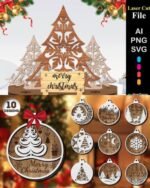 Ultimate Laser Cut Christmas Decorations Bundle c