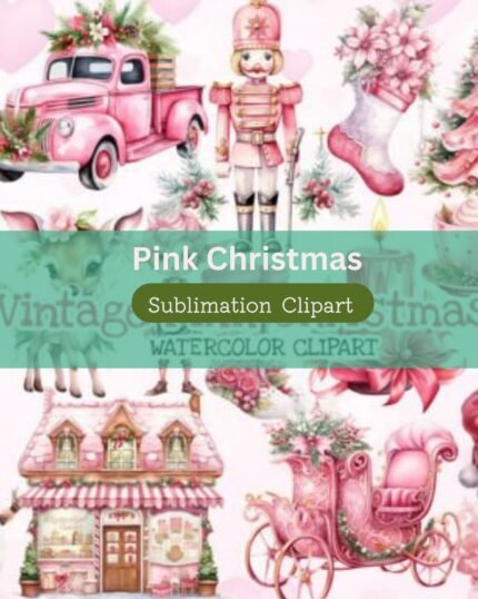 family fun education Pink Christmas Sublimation Clipart