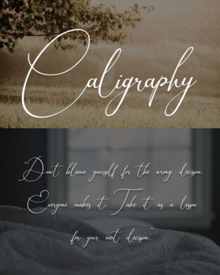 Modern caligraphy font | Symphony of Grace and Elegance