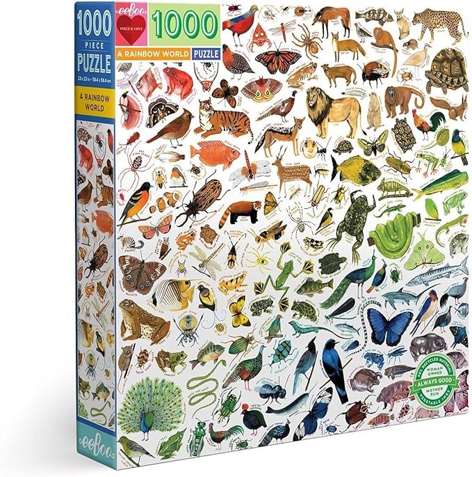 Piece and Love A Rainbow World Square Jigsaw Puzzle