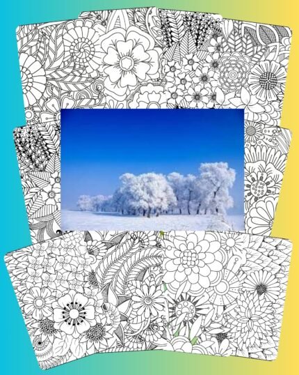 Adult Coloring Pages Flowers Bloom in All Seasons For Winter Set download best Growth Mindset family happines