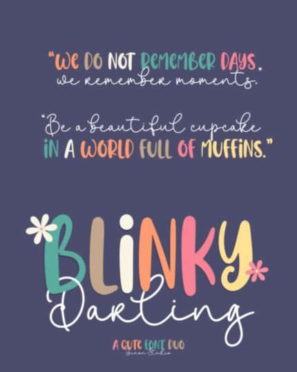 Blinky Darling Duo Font download best Cool Fonts family happines