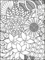 Flowers Adult Coloring Pages Winter Set