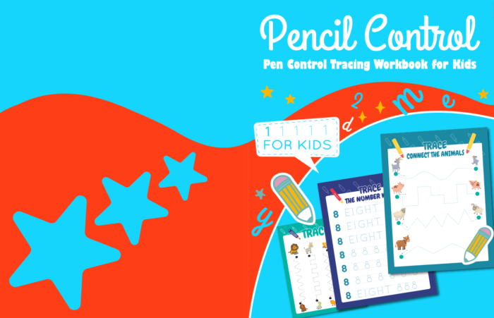 Kindergarten Pencil Control Activity Sheets pdf PNG