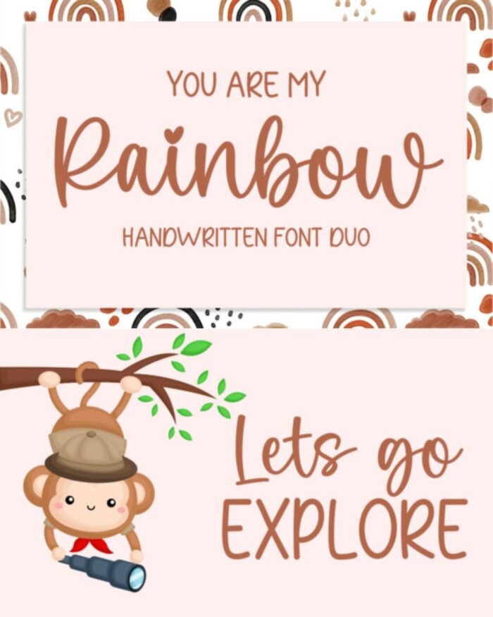 You Are My Rainbow Font | Positivity and Colorful